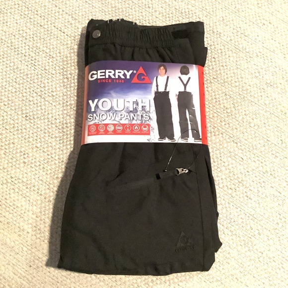 Gerry Boys Black Elastic Waist Water Resistant Snowboarding Pants Medium 10/12 - Picture 4 of 10